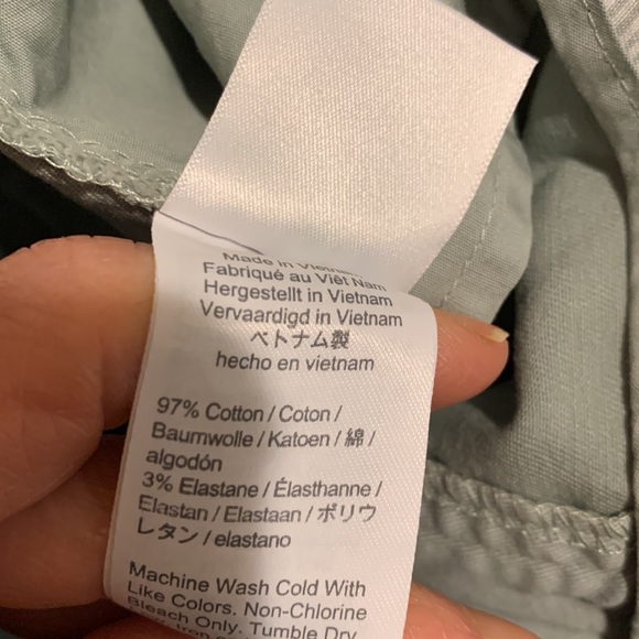 J. Crew 4” chino shorts NWOT, light sage color, size 10 - Picture 3 of 7